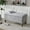 Grey, variant on Ottoman Storage Bench with Recessed Support Hinge Top in Linen, Perfect for Bedroom and Living Room Organization