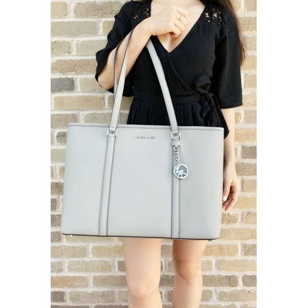 Michael Kors Sady Large Multifunctional Top Zip Tote Ash Gray Laptop Bag Michael Kors Sady Large Multifunctional Top Zip Tote Ash Gray Laptop Bag