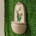 thumbnail image 6 of 31" in H Outdoor Wall Water Fountain with Pump- Yellow Flower with Dragonfly Design with Mesh guard, 6 of 10