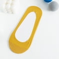 thumbnail image 2 of No Show Socks Womens for Flats Seamless Footies No See Invisible Low Cut Liner Socks Yellow Free Size, 2 of 5