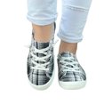 thumbnail image 4 of Honeeladyy Ladies Plaid Halloween Fashion Lightweight Casual Shoes Lace Up Walking Shoes Soft Lightweight Shoes Black Clearance under 5$, 4 of 7