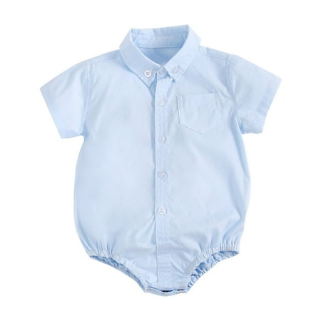 

MANHUJI Baby Boy Clothes Infant Men s Baby Shirt Newborn Short Sleeve Ha Solid Color Triangle Crawling Suit Bag Fart Clothes Infant Boy Clothes Baby Girls Clothes 3-6 Months (Blue E)