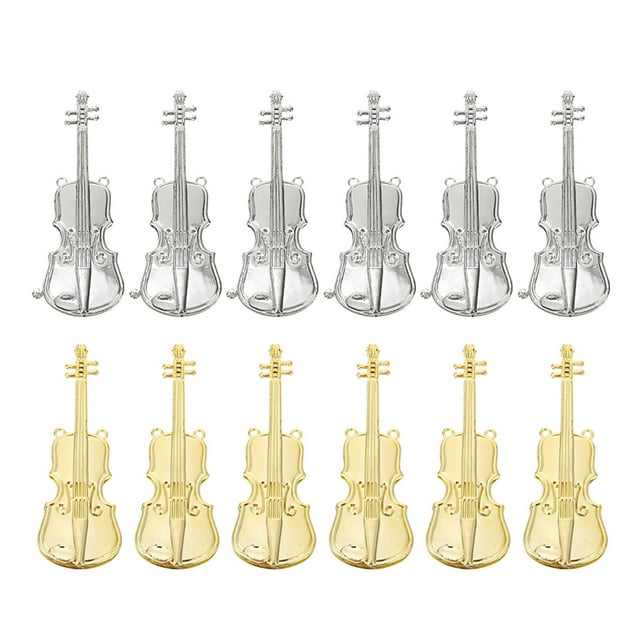 12 piezas de adornos de instrumentos de Navidad Modelos de instrumentos Decors colgantes de árboles de Navidad