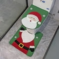 thumbnail image 5 of Toilet mat,Accessories Christmas Snowman Santa Deer Toilet Seat Cover And Rug Set Christmas Bathroom Decorations, 5 of 9