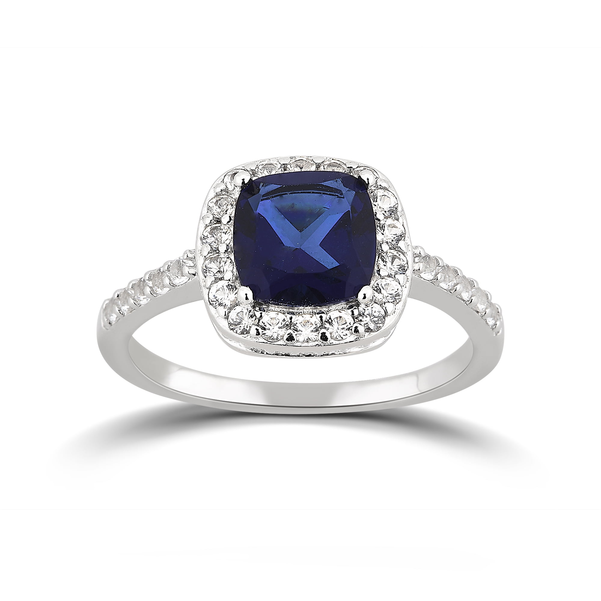 Diamond accent, Created Blue Sapphire & White Sapphire Sterling Silver 3 Piece Jewelry Set