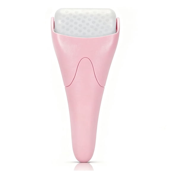 FORICOM Facial Ice Roller for Puffiness and Tension Relief, Cryotherapy Skincare Tool-Pink