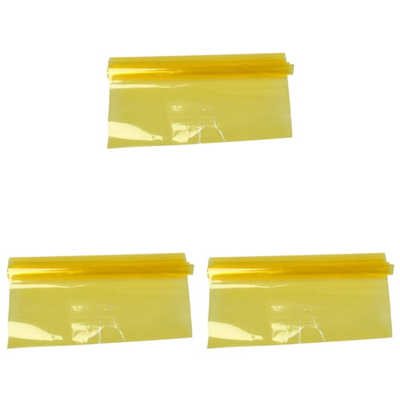 3X Yellow Car Tail Fog Light Headlight Film Cover 30x60cm