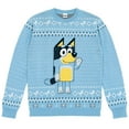 thumbnail image 3 of Bluey Dad Christmas Mens Cotton Gauze Long Sleeve Sweater Blue Small, 3 of 5