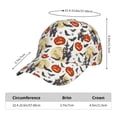 thumbnail image 3 of Baseball Cap, pumpkin halloween bats print Trucker Hats Women Dad Hat for Workouts - Baseball hat Adjustable Size, 3 of 7