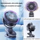 thumbnail image 2 of Ventilador portátil con clip, pequeño y potente ventilador de escritorio USB con batería con luz nocturna y pantalla LED, mini ventilador de mesa, ventilador personal giratorio de 360° para el hogar,, 2 of 5