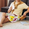 thumbnail image 3 of Wukai Butterflies and Vintage Men’s Short Pajama Pants With Pockets Soft Sleep Pj Shorts for Men-4X-Large, 3 of 6