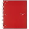 Five Star Wirebound Notebook Plus Study App, 3 Subject, College Ruled, Fire Red (820003B-WMT)