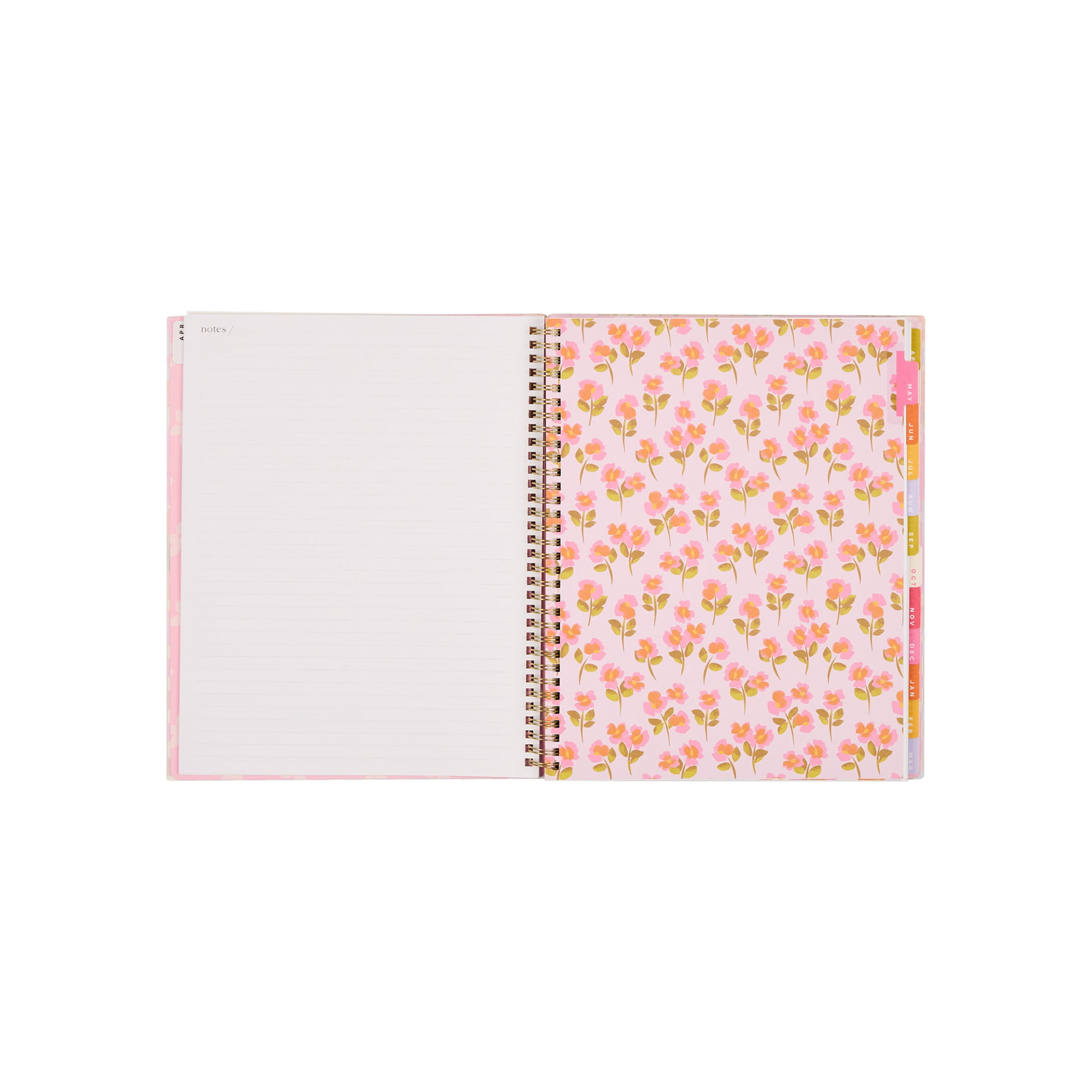 Organized by Happy Planner Monthly Weekly Big Planner (8.5" x 11") Sunshine Blooms 15-Month April 2026-June 2027, metal twin loop