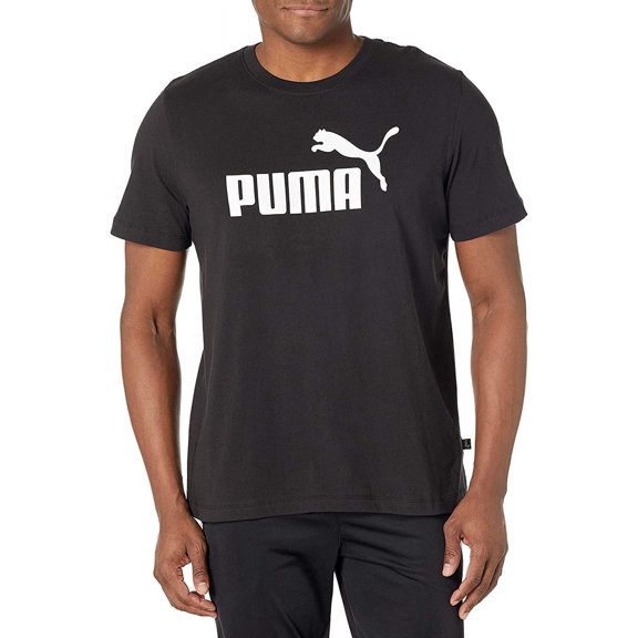 Men's Puma Black ESS Logo T-Shirt - XL