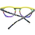 thumbnail image 2 of HEPIDEM Multicolor Acetate Glasses Frame Women,Round Vintage Retro Optical Eyeglasses (9342 Purple C2), 2 of 8
