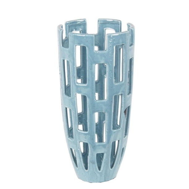 Large Blue Ceramic Vase