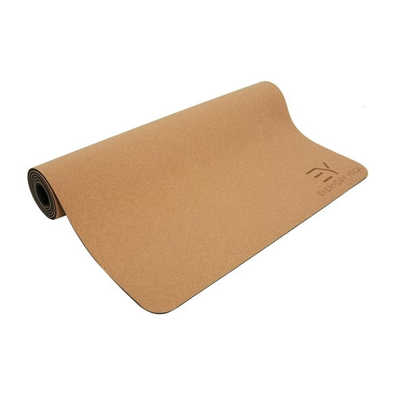 Everyday Yoga Cork Mat, Non-Slip & Eco-Friendly, 6ft - Ideal for Hot Yoga