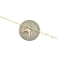 thumbnail image 5 of 14K Tri-Color Gold Fancy Link Chain Statement 12mm Multi Charm Anklet 9"+ 1" Ext, 5 of 6