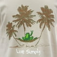 thumbnail image 3 of Peace Frogs Adult Live Simply Hammock Frog Short Sleeve T-shirt, 3 of 4