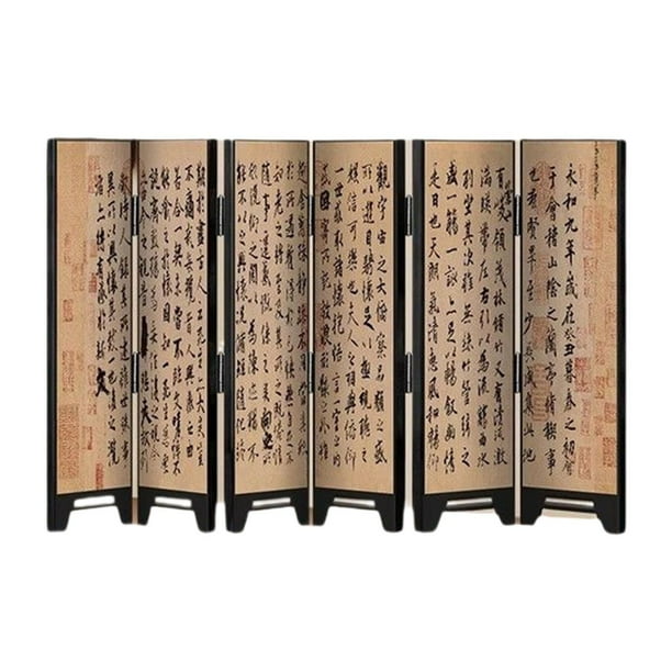 Mini biombo plegable Lanting Art, adorno Feng Shui, pieza decorativa tradicional Estilo a