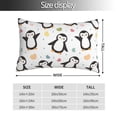 thumbnail image 2 of Kdxio Cotton Pillow Cases 20"x30" Pillowcases,Soft and Breathable Bedroom Pillow Cases-Colorful Hearts Penguin-No Pillow Core, 2 of 5