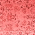 thumbnail image 1 of Ahgly Company Machine Washable Indoor Square Abstract Red Modern Area Rugs, 3' Square, 1 of 4