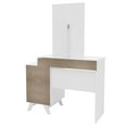 thumbnail image 2 of BS Canada Import Decor BS-100018 Santa Monica 2-Drawer Dressing Table with Mirror, White, 2 of 7