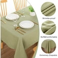thumbnail image 4 of Xukmct Linen Tablecloth Rectangle Stain Resistant Washable Table Cloth Decorative Table Cover for Dining Parties Holidays, 55" x 55", 4 of 6