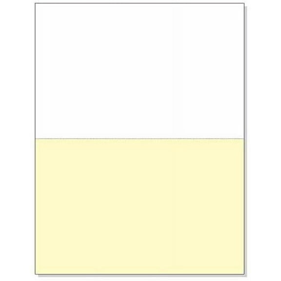 8-1/2 x 11" 2 Color Perforated Paper 2500 White/Yellow