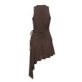 thumbnail image 3 of WILLBEST Vestidos Cortos Para Mujer Border Spring Nueva Moda Para Mujer Color Sólido Belleza Sin Mangas Cinturón Doble Cintura Vestido Con Dobladillo Irregular Para Mujer, 3 of 3