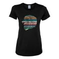 thumbnail image 2 of Plaid Paisley Retro Vintage Animal Animal Lover Womens Graphic T-Shirt, Black, Small, 2 of 4
