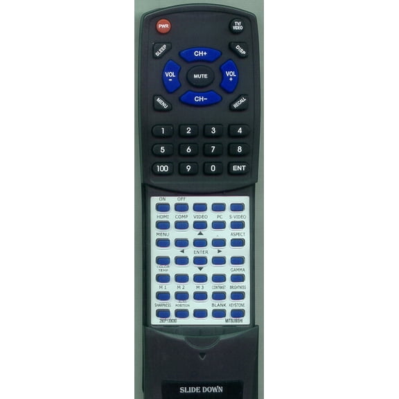 Replacement Remote for MITSUBISHI 290P133030, RT290P133030, HD1000U, HD1000, HC1500, HD4000