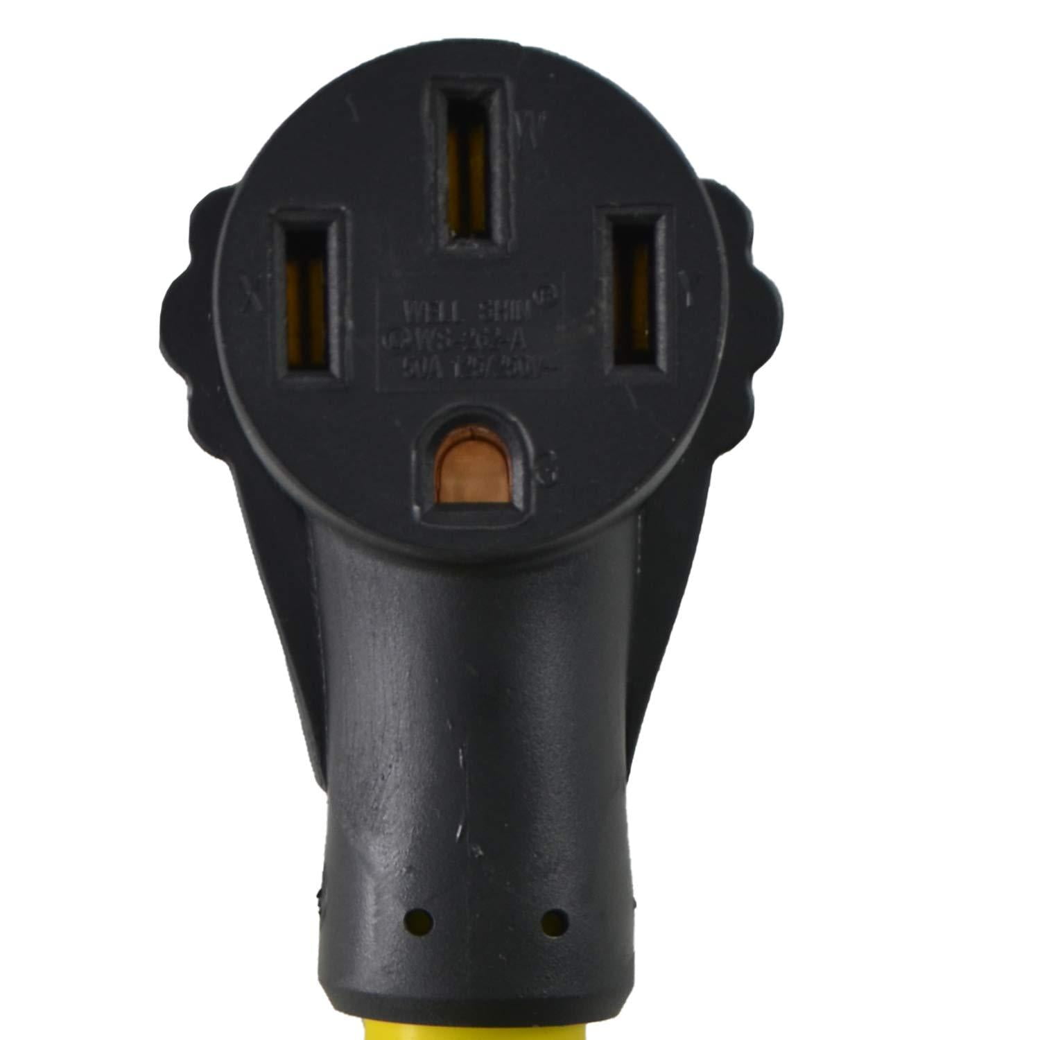 Conntek EV1050T NEMA 10-50P to NEMA 14-50R (Tesla Style) Adapter Cord compatible with Tesla Vehicles
