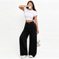 thumbnail image 5 of Mrmall Women'S Wide Leg Jeans Loose Drape Floor-Length Casual Denim Pants Everyday Basic Pants, 5 of 6