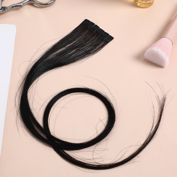 LOLIPPYY Human Hair Extensions Black Real Hair Easy to Style Adds Volume and Glamour