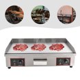 thumbnail image 3 of ChicHomey Electric Countertop Flat Top Griddle Stainless Steel Commercial Kitchen Grill US, 3 of 7