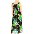 thumbnail image 2 of Sakkas Iyabo Women's Sleeveless Casual Summer Floral Print Dress Maxi Long Stretch - B-Green - One Size, 2 of 5