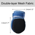 thumbnail image 2 of Dog Shoes Water Resistant Pet Dog Boots Breathable Comfortable Anti-slip Paw Protectors Blue 4pcs, S, 2 of 7
