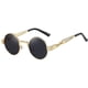 thumbnail image 1 of Gafas de sol retro con montura redonda y patas de resorte, de tendencia de moda, fabricadas en aleación, TAC, 1 of 5