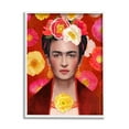 thumbnail image 4 of Stupell Industries Bold Frida Kahlo Portrait Floral Poppies Pattern Painting White Framed Art Print Wall Art, Design by Diane Neukirch, 4 of 5