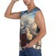 thumbnail image 3 of Fotbe Sunset Airplane Travel View Men's Camiseta sin Mangas Estampada para Hombres, Playera Casual para Gimnasio, Entrenamiento, Playa-Small, 3 of 7