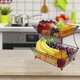 thumbnail image 5 of Sorbus Fruit Breadbasket 2 Tier Countertop Rack Household Kitchen Storage Organizer (Metal, Black), 5 of 10
