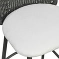 thumbnail image 4 of TOV Furniture Alexa Black Rattan Performance Fabric Barstool, 4 of 8