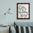 thumbnail image 2 of Stupell Industries Glory to Newborn King Checker Plaid Christmas Phrase Holiday Painting Gallery Wrapped Canvas Art Print Wall Art, 30 x 40, 2 of 6