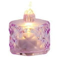 thumbnail image 1 of Electronic LED Crystal Candle Lamp, Battery Operated Mini Flameless Pillar for Home Decoration, Wedding & Festival Ambiance Lighting, Multi-Color Options, 5.5x4cm, 1 of 8