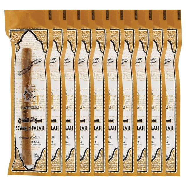 Cepillo de dientes Sewak Al-Falah Miswak Natural (paquete de 10)