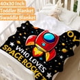 thumbnail image 2 of NASA Blanket for Kids Adults Teens Just A Boy Who Loves Space Rockets Blanket for Space Gifts,Soft and Plush Perfect for Sofa,Travel,Nursery,Birthday or Christmas (40" L X 30" W), 2 of 6