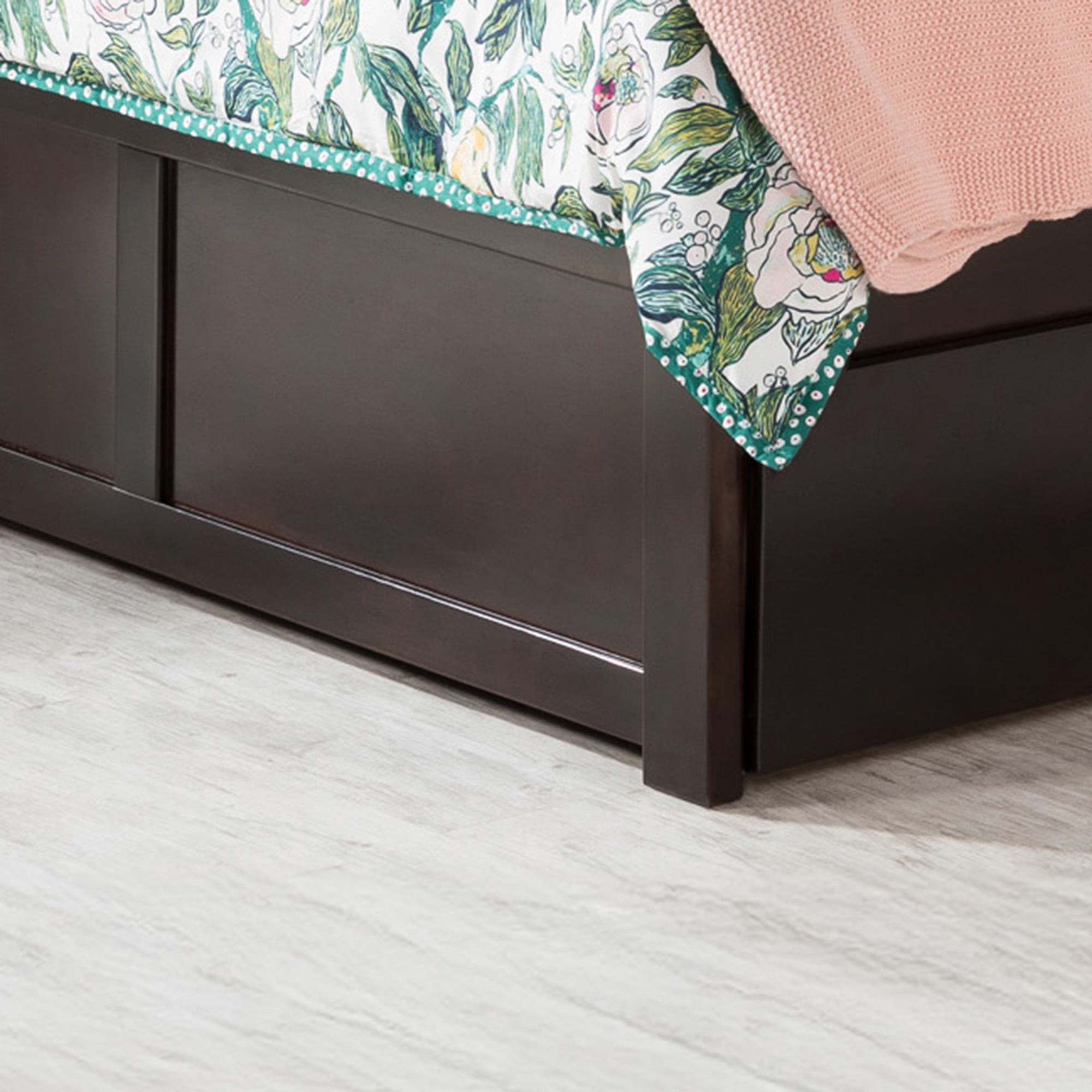 AFI Concord Full Solid Wood Platform Bed with Footboard & Twin Trundle, Espresso