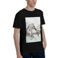 thumbnail image 2 of Bingfone Running White Horses Men'S Loose Fit Short-Sleeve Pocket T-Shirt, 2 of 7