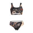 thumbnail image 5 of Kdxio Moonlit Crow Blossoms for Womens High Waisted Bikini Top Sports Style Two Piece Bathing Suits, 5 of 5